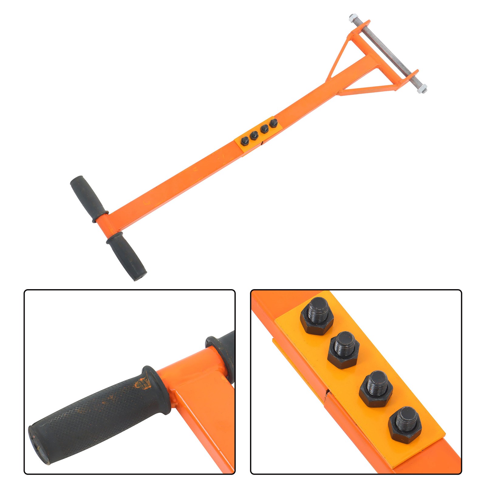 4 Pcs Machinery Skates Dolly With Handle 360° Rotation 6T/13200Lbs Heavy Duty