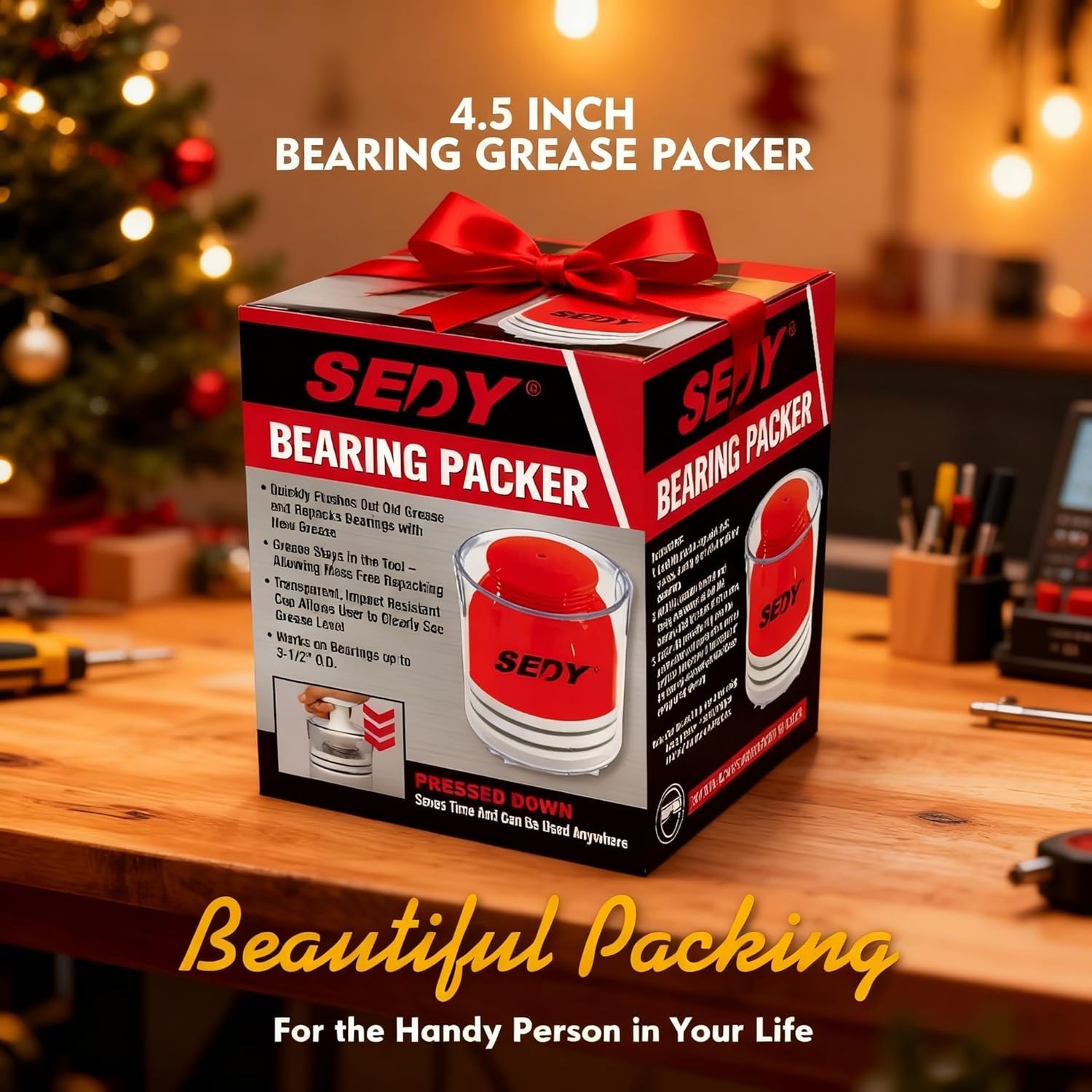 Premium Bearing Packer Kit - Effortlessly Flushes Old Grease and Repacks Wheel