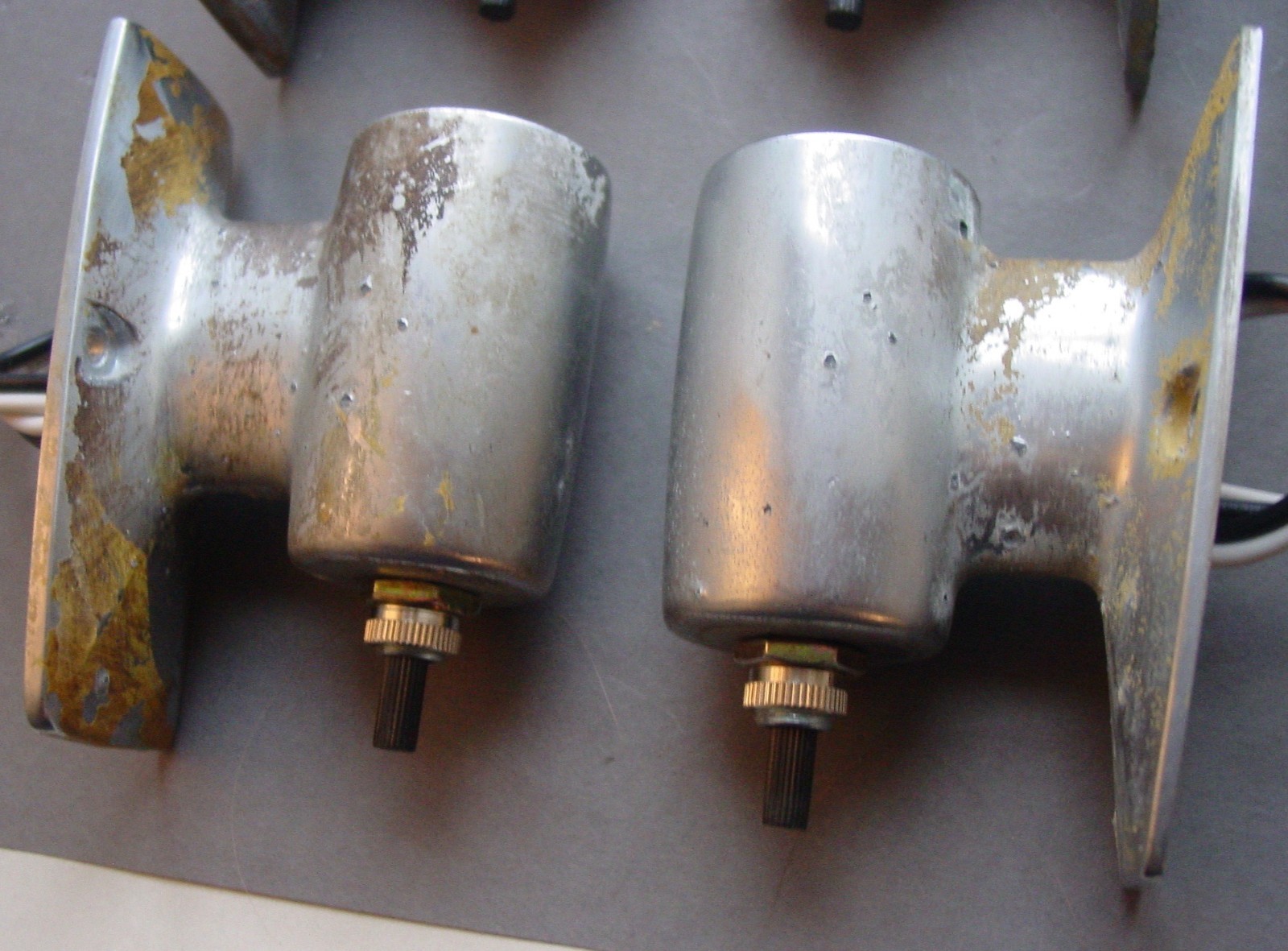 4 Vintage Yacht Bulkhead Galley Art Deco 400 Light Fixtures Camper Boat Cabin