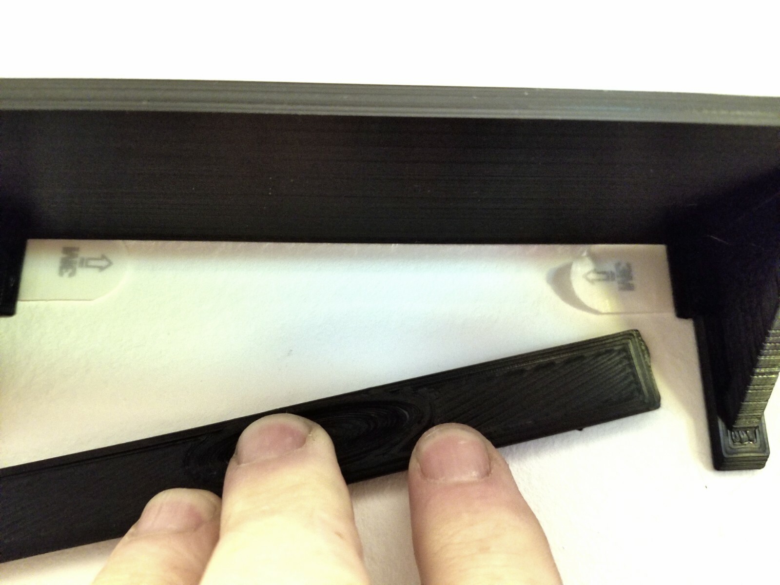 12" x 2" Black Wall Shelf Easy No Hole No Nail install uses 3M Command Strips