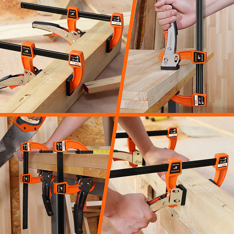 Jorgensen 2Pack 12-inch/4-inch/8-inch Bar Clamp Set Quick Release Gear Clamp Set