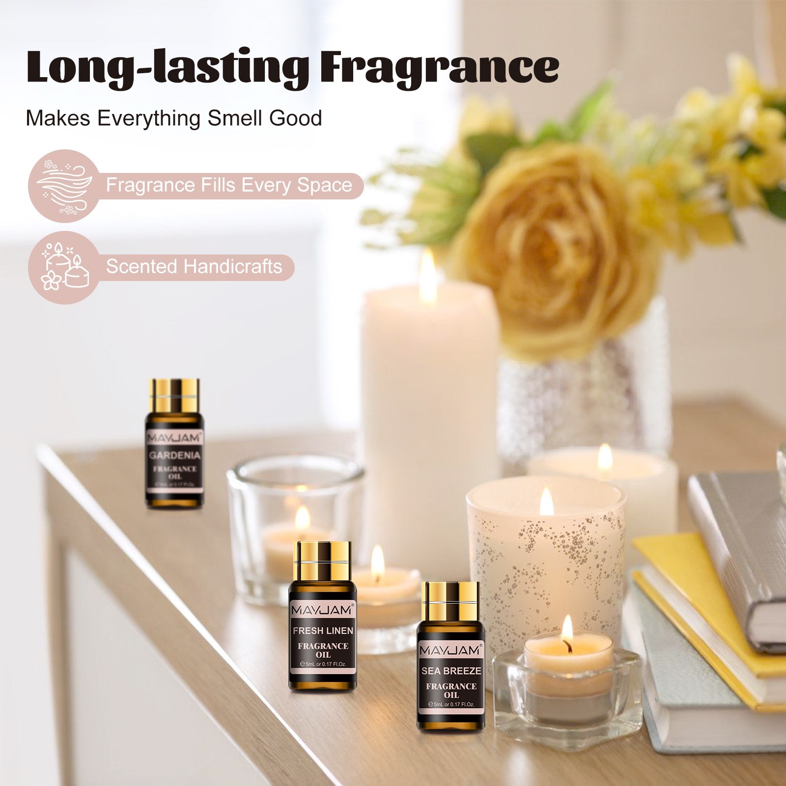 MAYJAM 20Pcs Fragrance Oil Gift Set for Candle Soap Incense Making Scented Oils