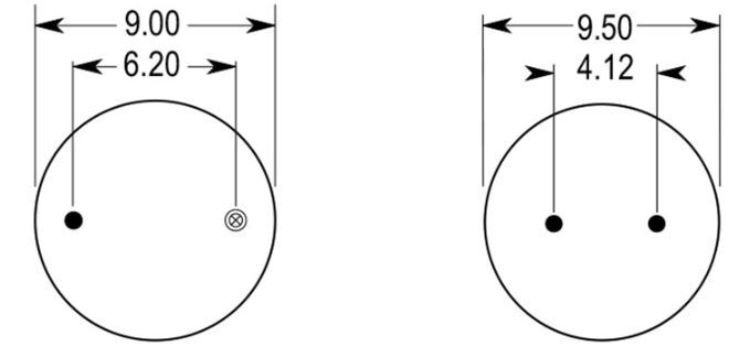 Pack of 4 Air Spring Bag for Kenworth Truck Replace K303-6, K303-15 W01-358-9422