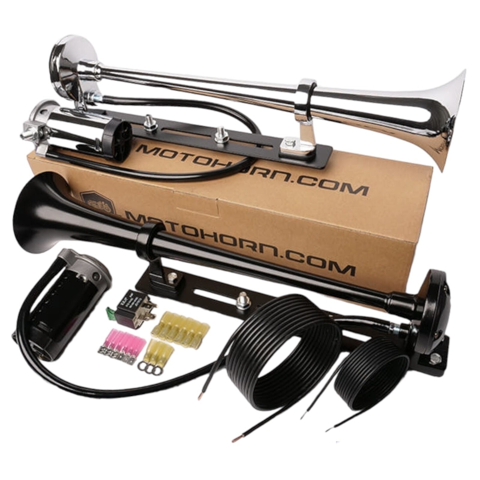 Moto Horn 3.0 Super Loud 🌟All Vehicles Cars & Trucks Chrome