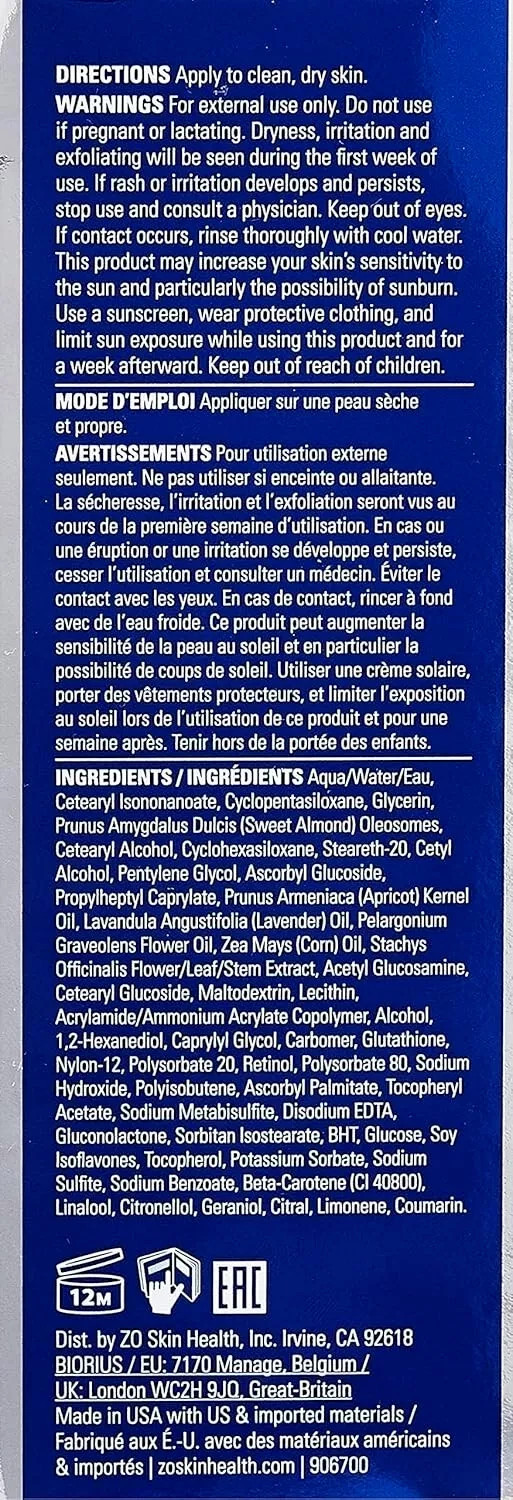 ZO Skin Health Retinol Skin Brightener 0.5% 1.7 fl oz50 ml. New Exp 11/25✨