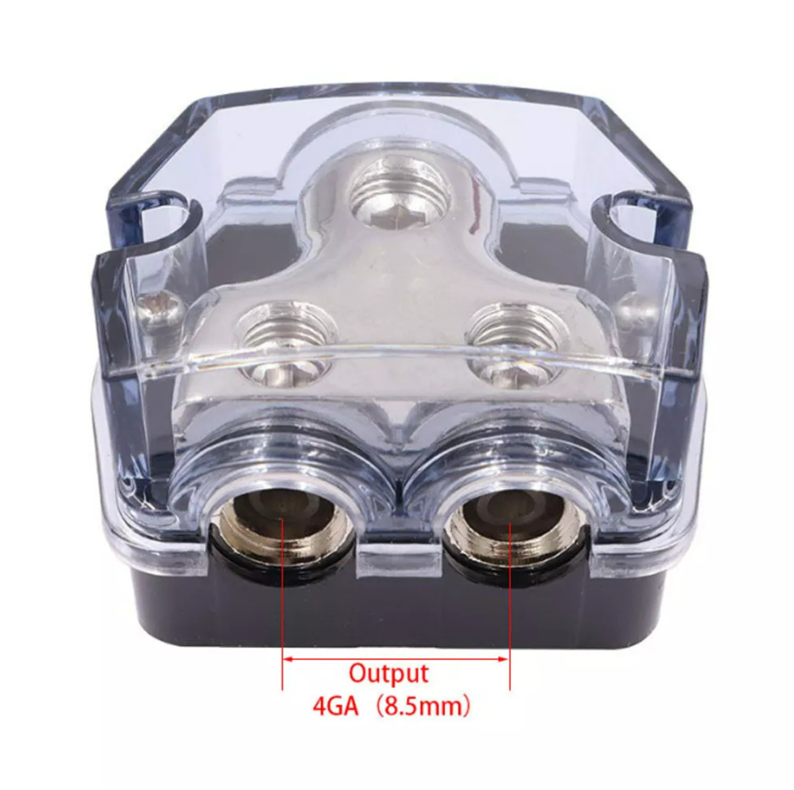 2 Way Distribution Block 0-4 AWG In, 4-8 AWG Out Car Audio Amp Power or Ground