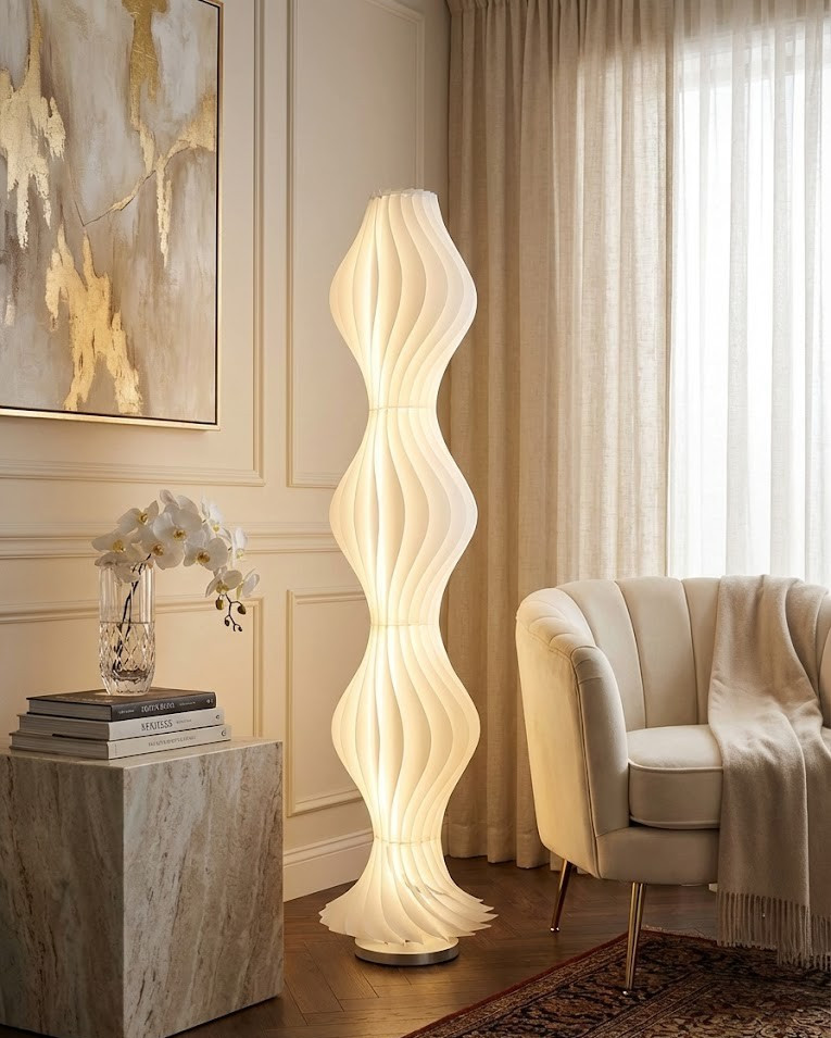 Remote Control Floor Lamp 65" - Adjustable Brightness & Mood Lighting - Elegant