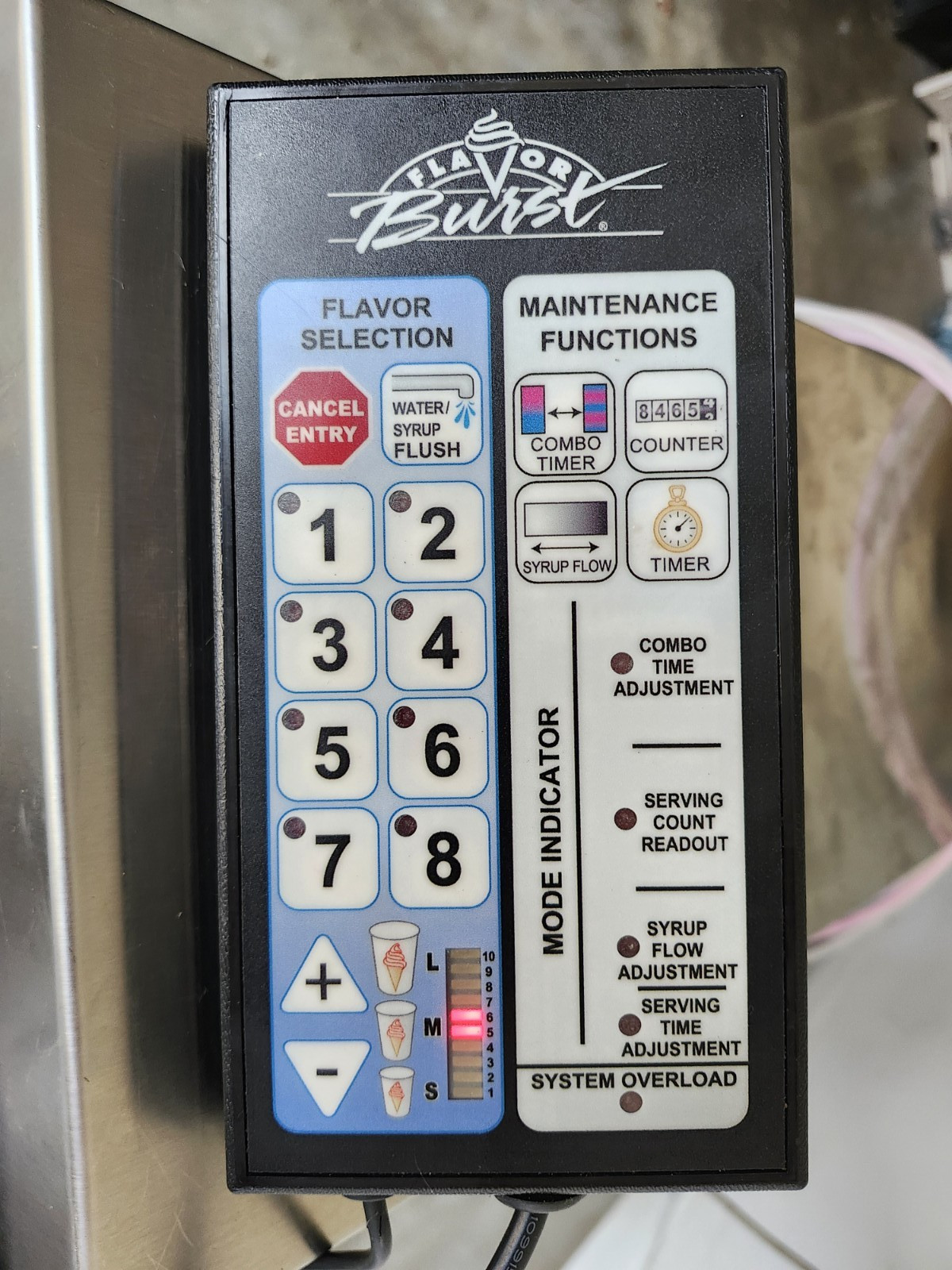 FLAVORBURST FB80S-08 Frozen Beverage Flavor Injector with Pumps and gauge