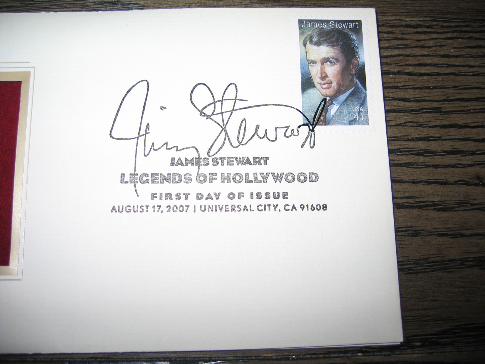 2007 James Stewart Legends of Hollywood replica Golden Cover Stamp