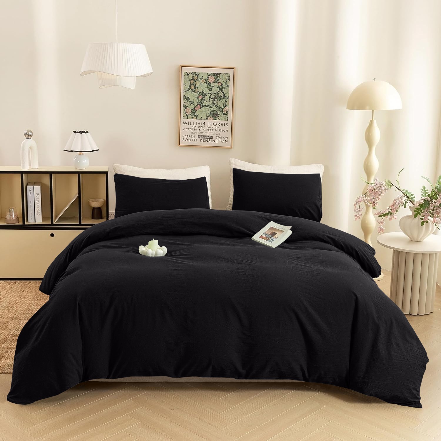 3 Piece Duvet Cover Set All Season Soft Comforter Covers Bedding Sets Queen King