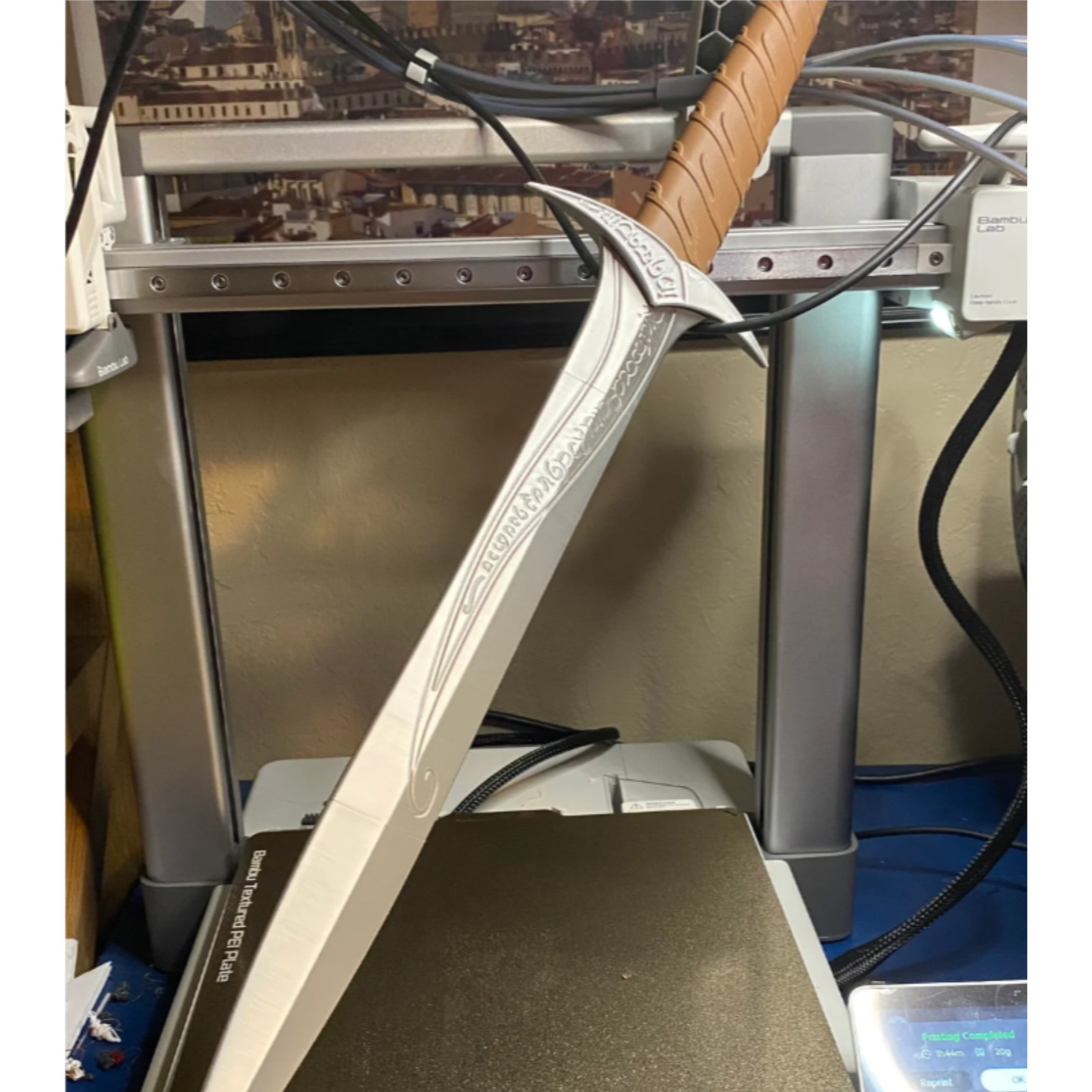 LOTR Sting Frodo's Sword Replica 22-Inch 3D Printed Display
