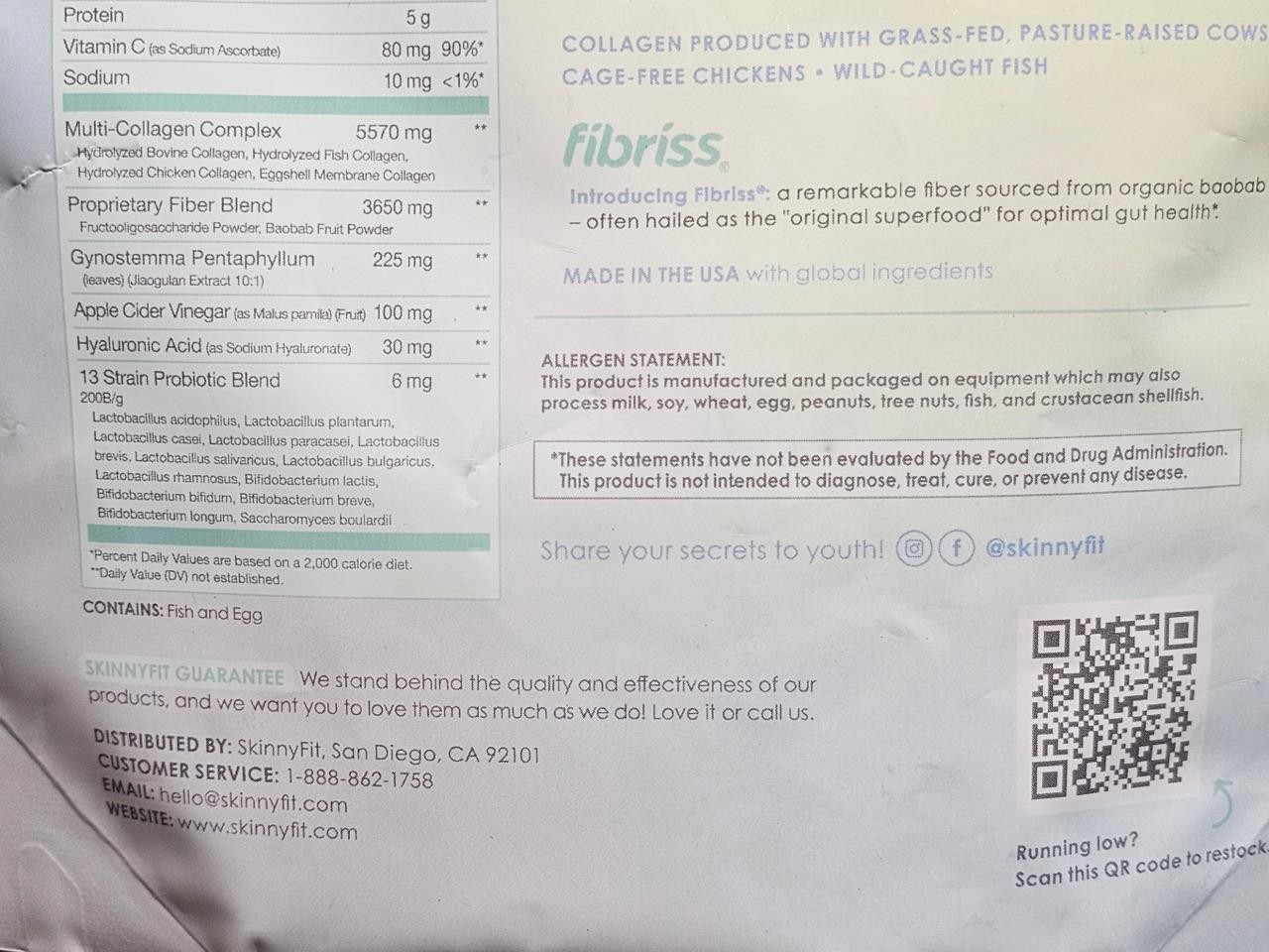 Skinny Fit Super Youth UNFLAVORED Multi-Collagen Peptides 30 Servings Exp 4/2027