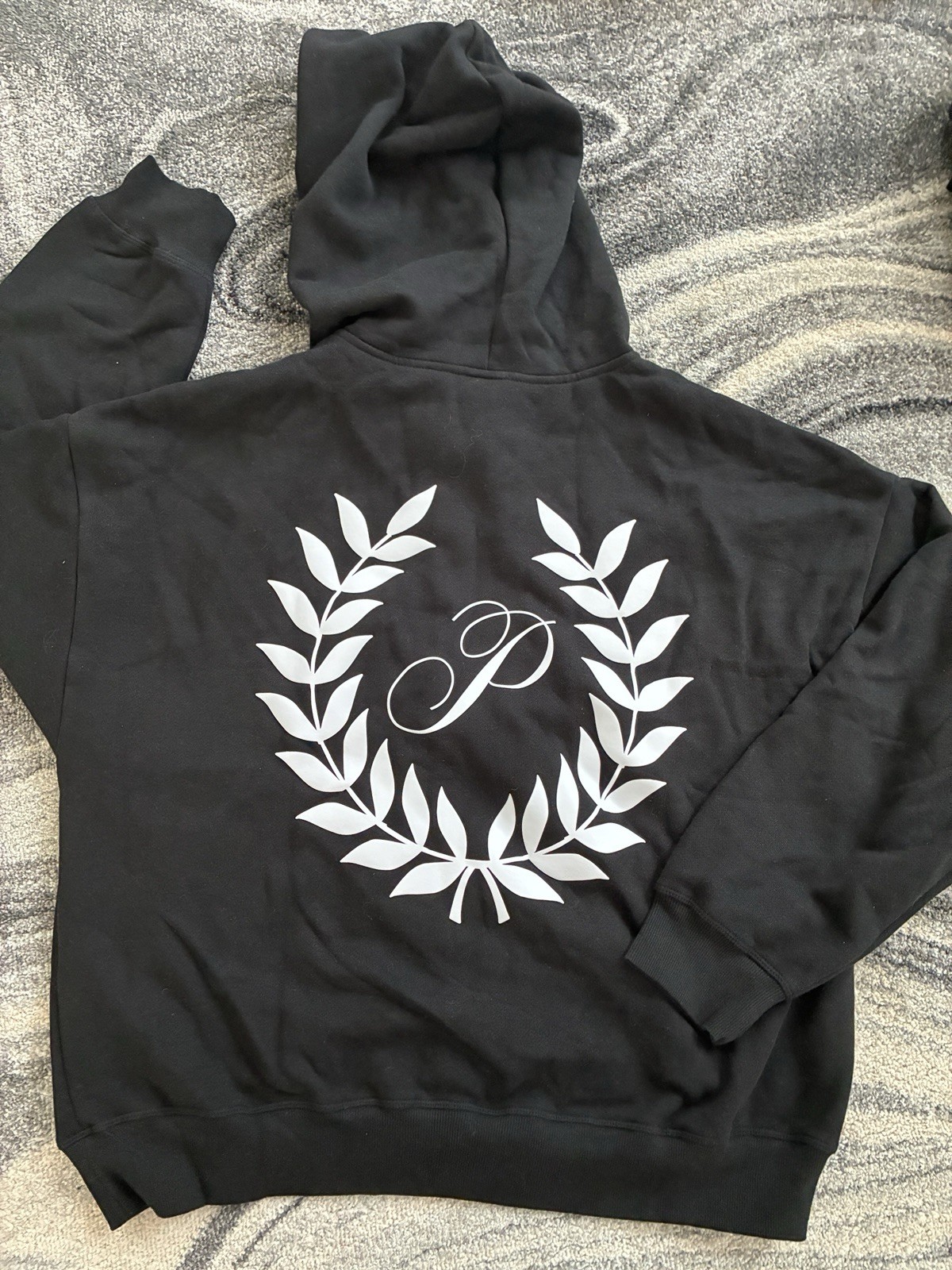 New Victorias Secret Pink Full Zip Hoodie (L)Drawstring Ivy Logo Pockets NWT