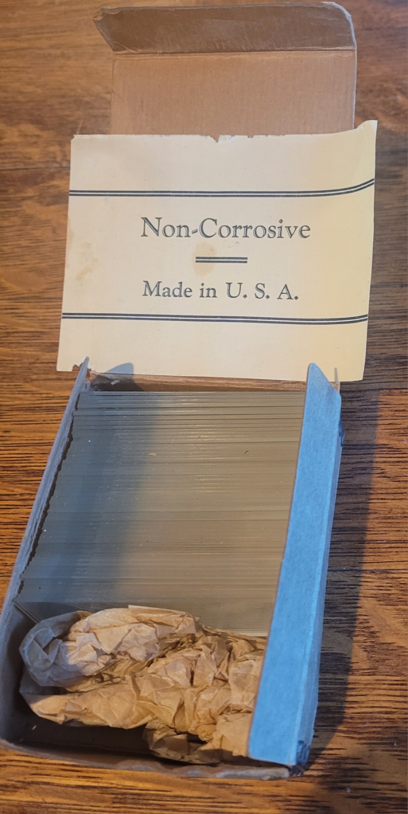 Vintage Box Of 50 Microscope Slides.