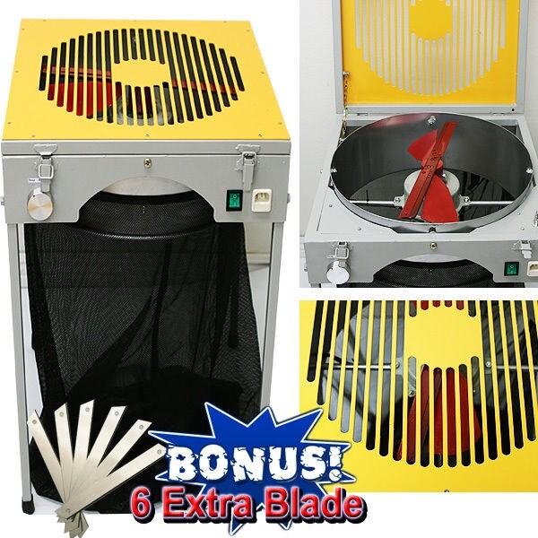 Stand UP 3 Speed EZ Hydroponic 110V Pro Trimmer Leaf Bud Trim Reaper w/ 6 Blades