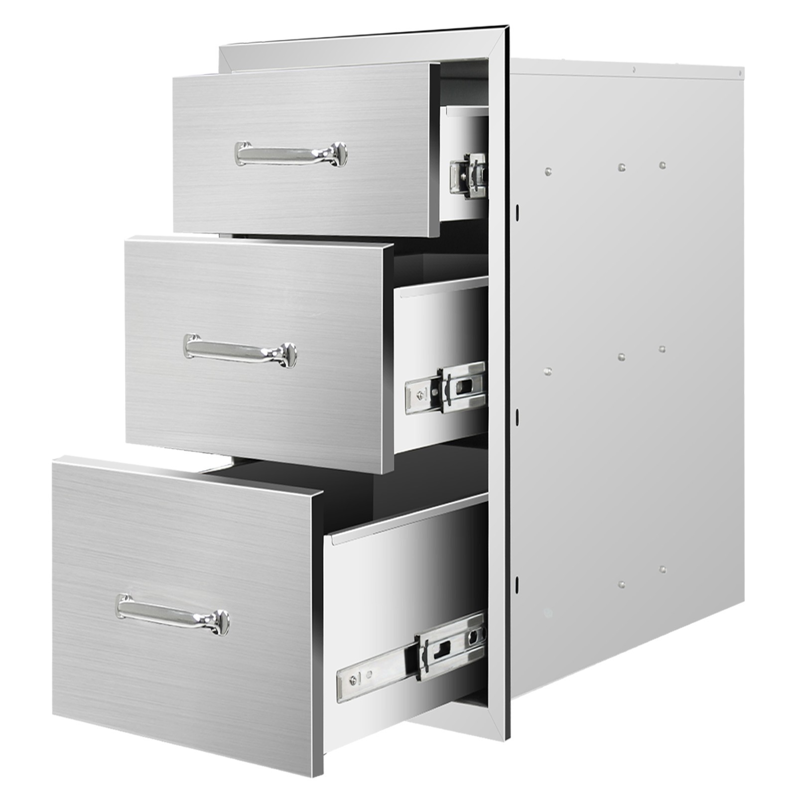 Stainless Outdoor Kitchen Drawers,Flush Mount BBQ Drawers with Handle(Multi-size
