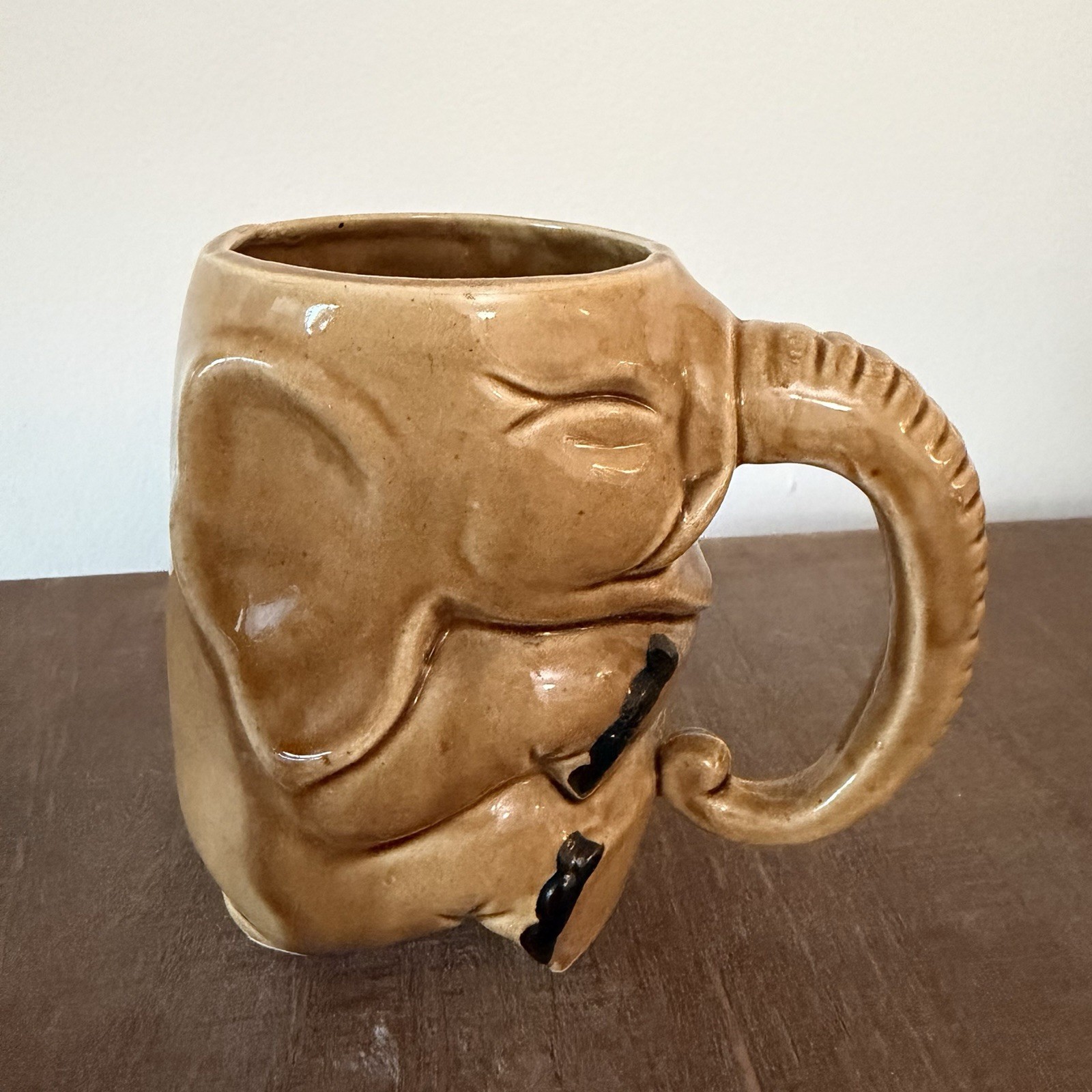 Vintage Happy Elephant Coffee Mug Cup Made In Occupied Japan