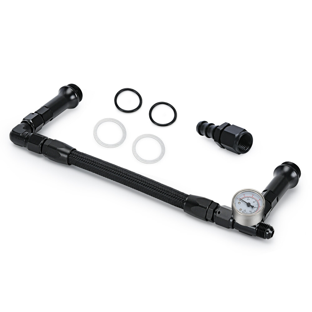 Dual Feed Carb Fuel Line Double Pumper For 4150 Holley Carburetor Braided AN6