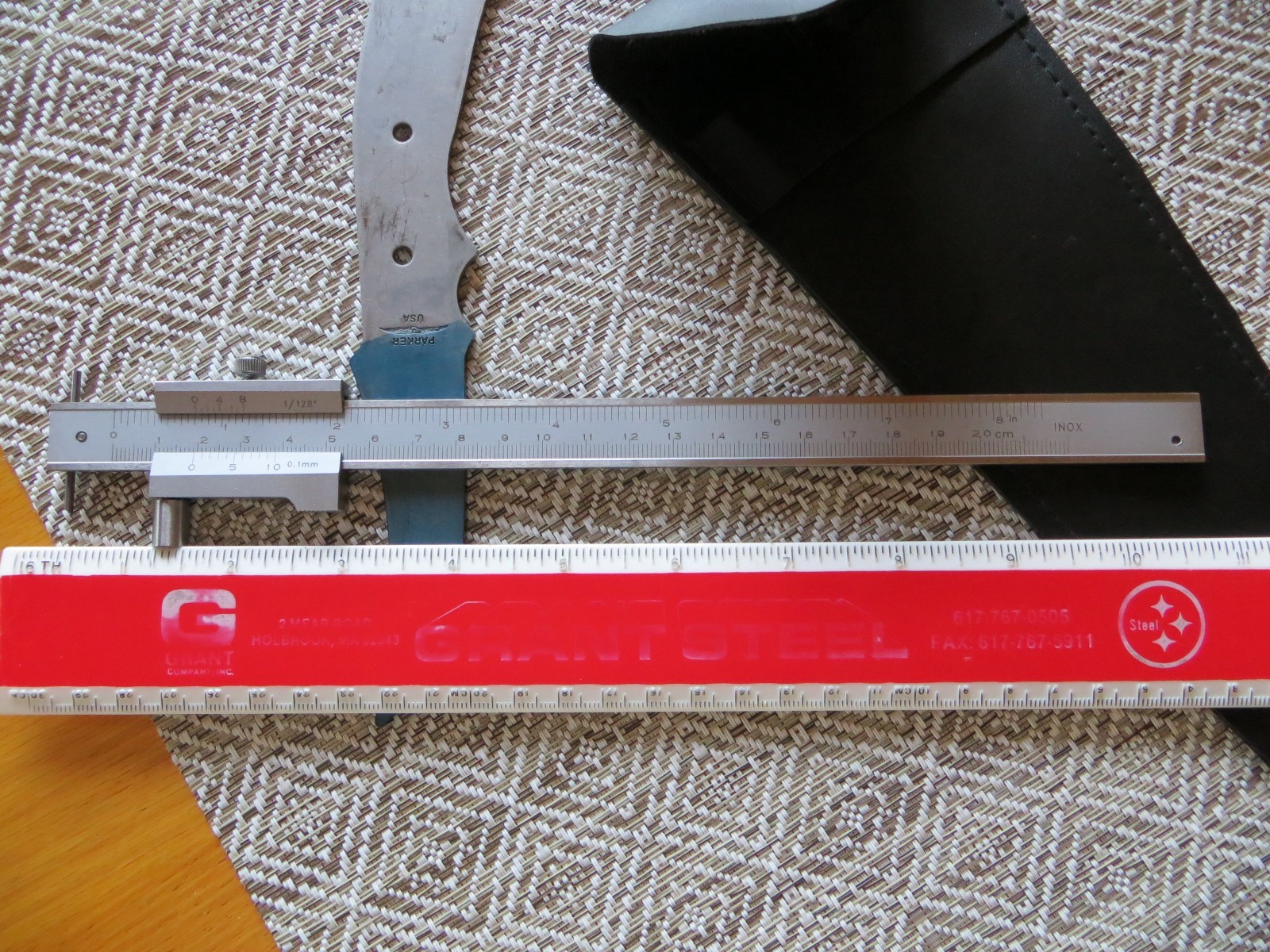 Knife Makers Line Scribe, Parallel Marking Vernier Caliper, 2X72 Knife Grinder