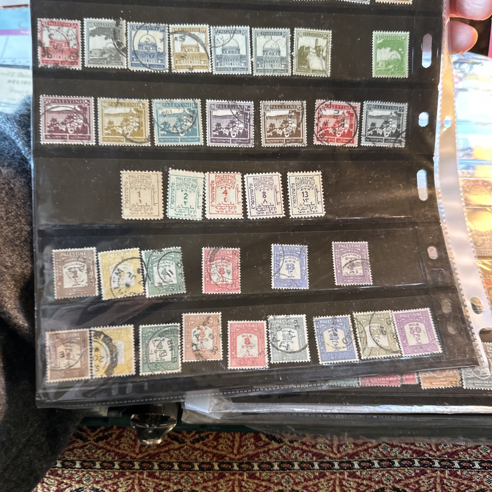 PALESTINE COLLECTION #1-J20 (British Mandate) 1918- 97 Stamps, 2 Pages Photos