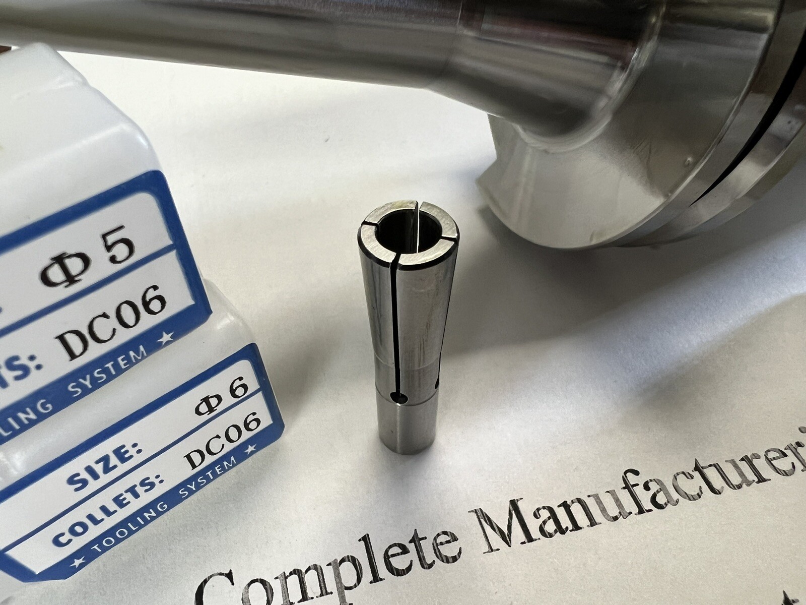 Slim Fit Collet Chuck CAT40-DC06-4" & 4 Metric Collets 3,4,5,6mm CAT40-DC06-4New