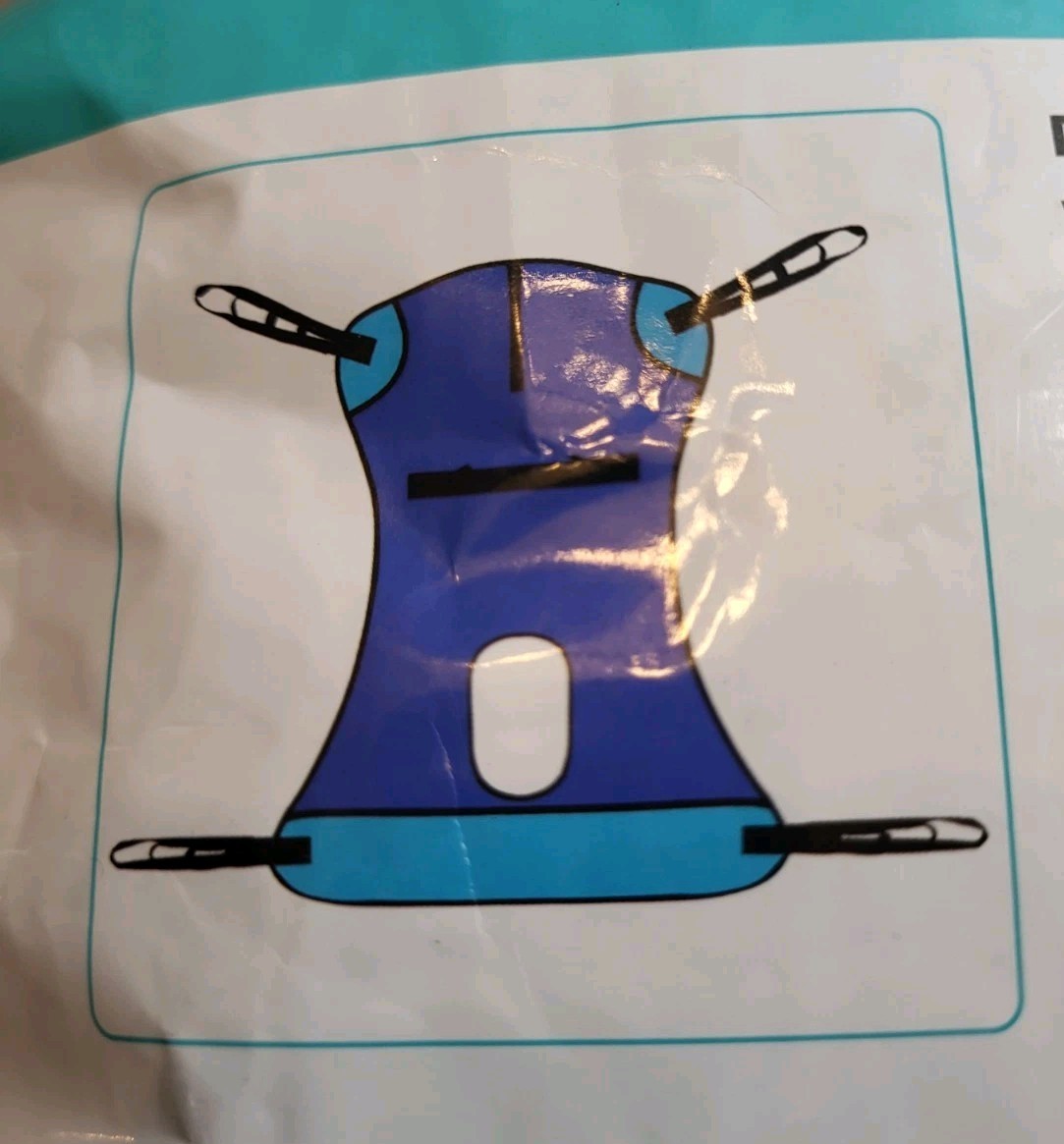 Vive Patient Lift Sling with Opening Supports Up To 400lb Durable Machine Wash