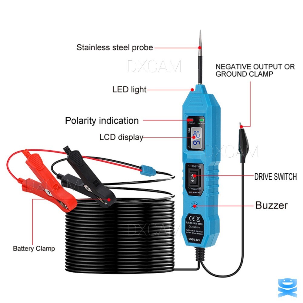 3.5-36V Car Circuit Tester Digital Automotive Power Electrical Probe Test Light