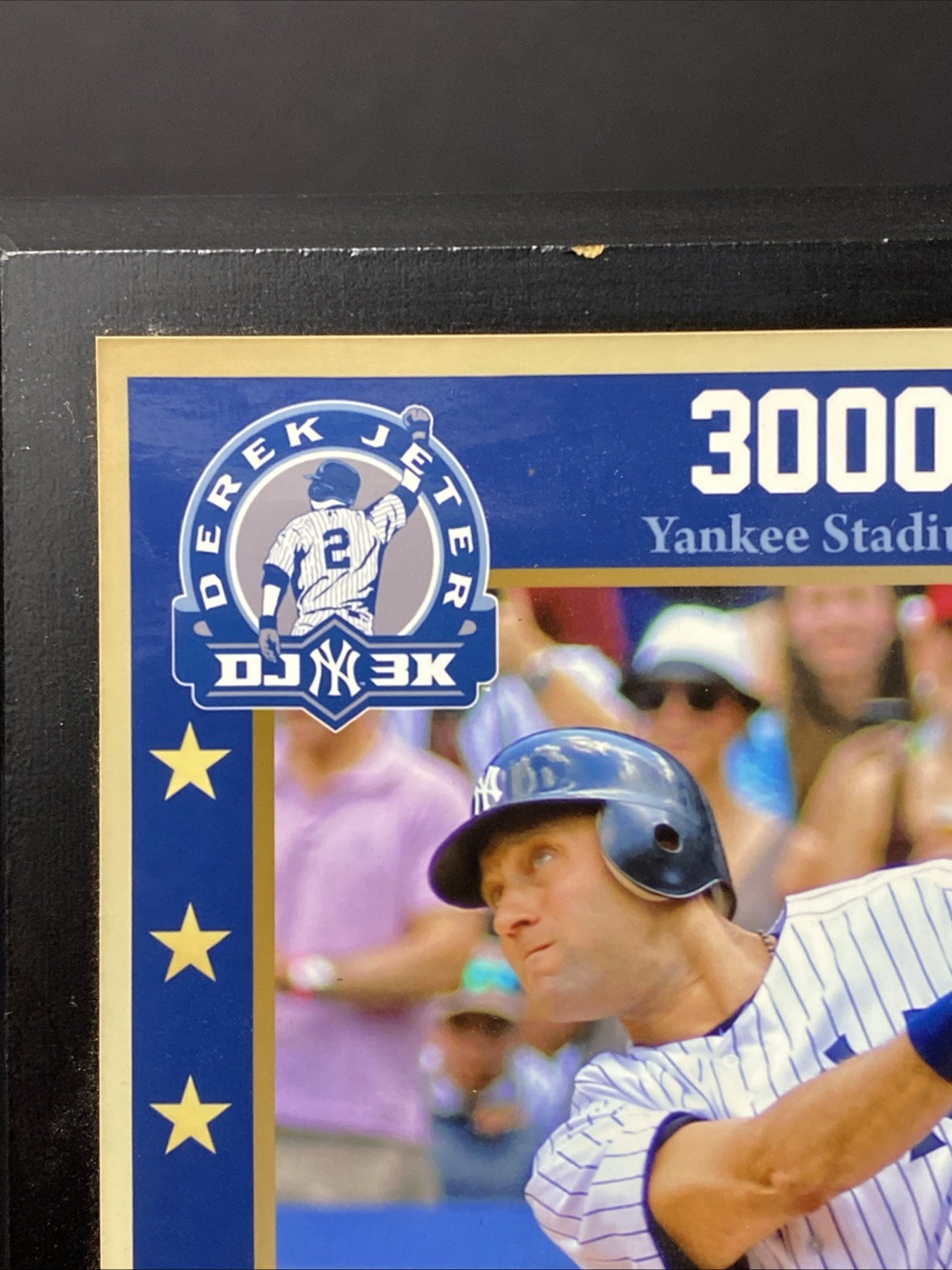 Derek Jeter 3000th Hit Plaque with Authentic Dirt From 7/9/2011 Yankee MLB NY