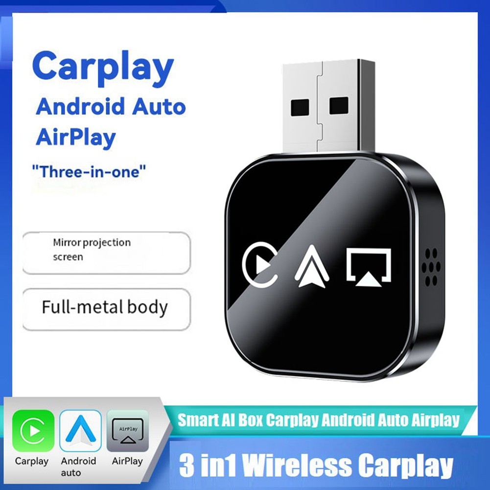 3 In1 Carplay Adapter Carplay Airplay Android Auto USB Dongle Wired5168