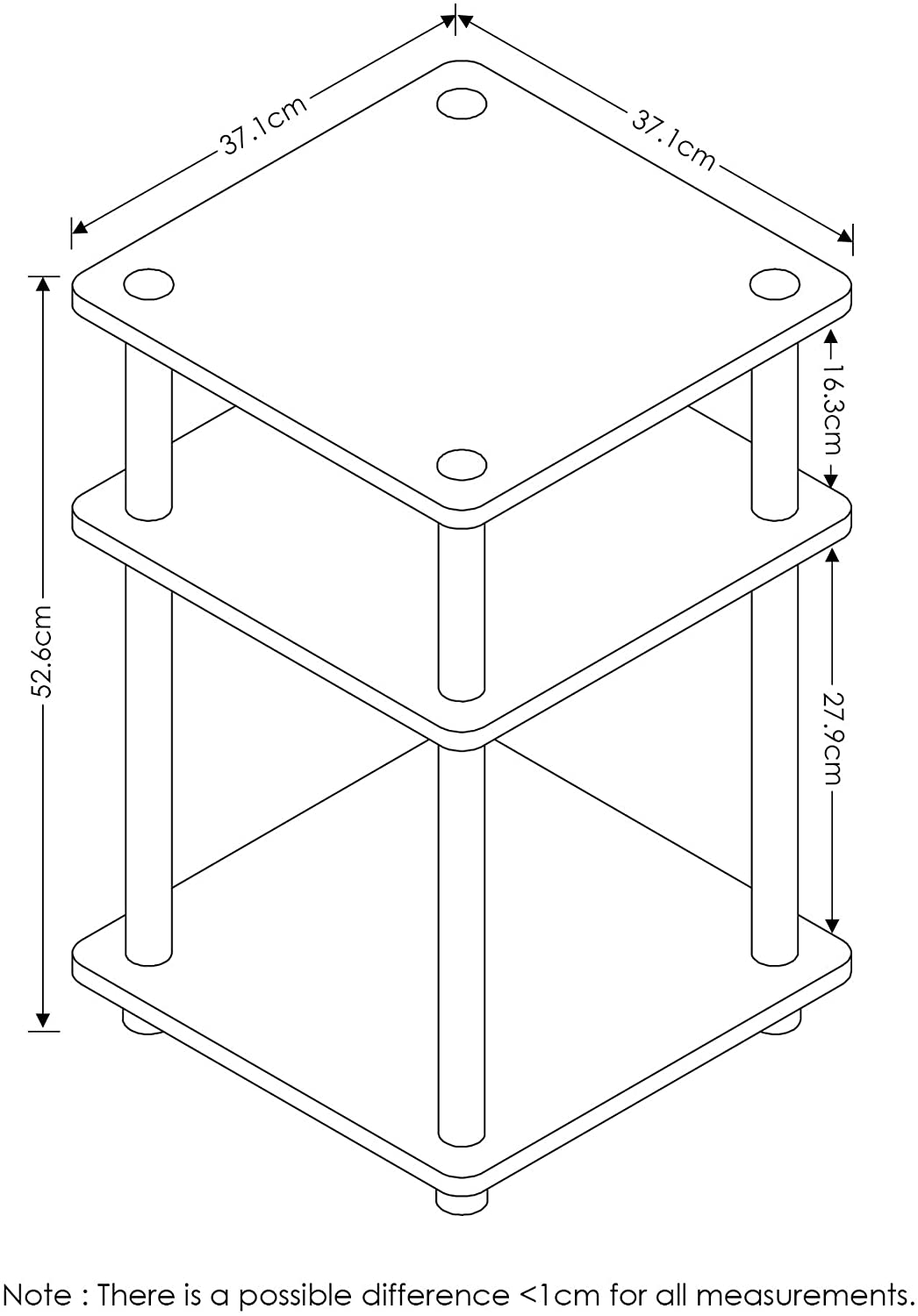 Easy Assembly Multipurpose End Table / Side Table / Sofa Table / Nightstand