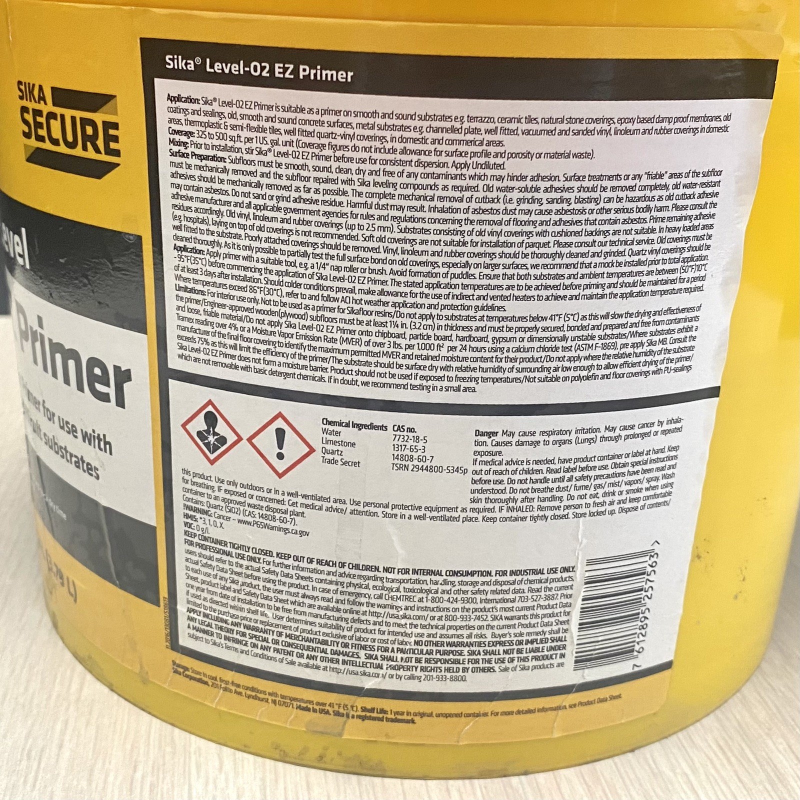 Sika® Level-02 EZ Primer For Use W Sika Products On Difficult Substrates 1 Gal