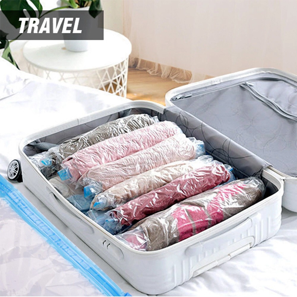 24 Jumbo Vacuum Storage Bags Travel Clothes Organizer, New