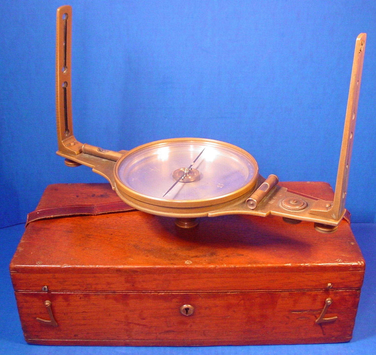 1868 Gurley Plain Compass w/Orig. Box - Large Early Example