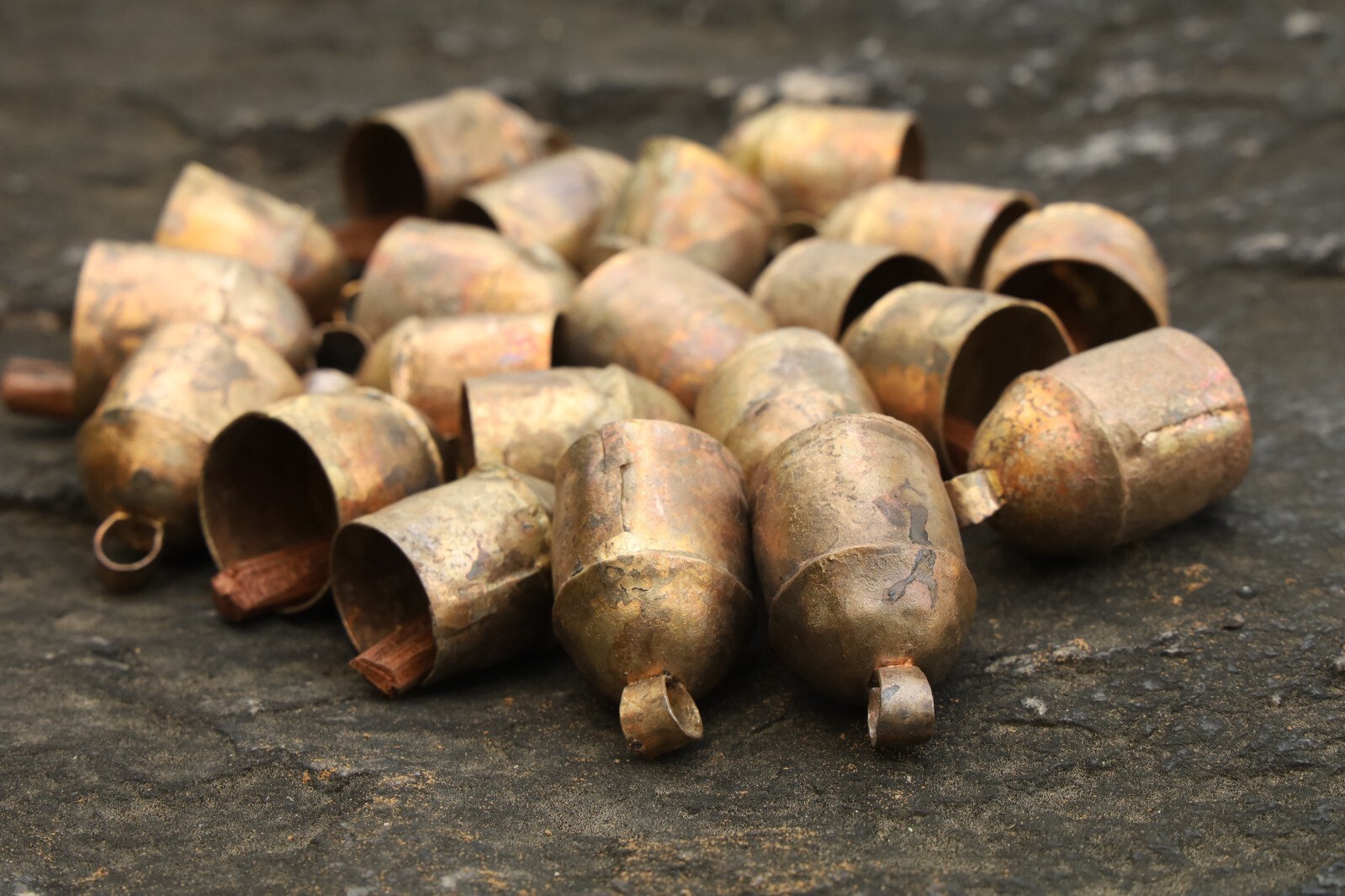 Vintage Indian Tin Bells Rustic Chime Jingle Bell Cow Bells For Decor christmas