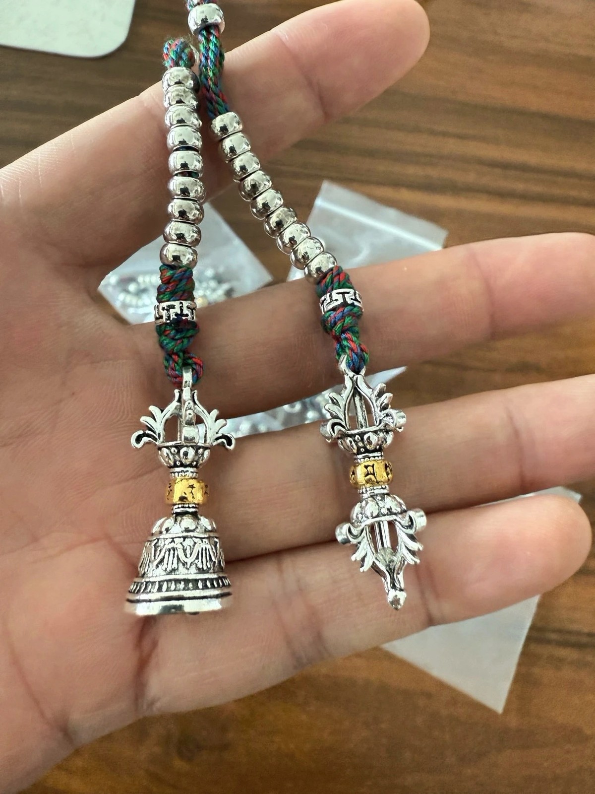 Tibetan Buddhist Mala Counter Vajra Bell Dorje DIY Bodhi Bead Bracelet Accessory