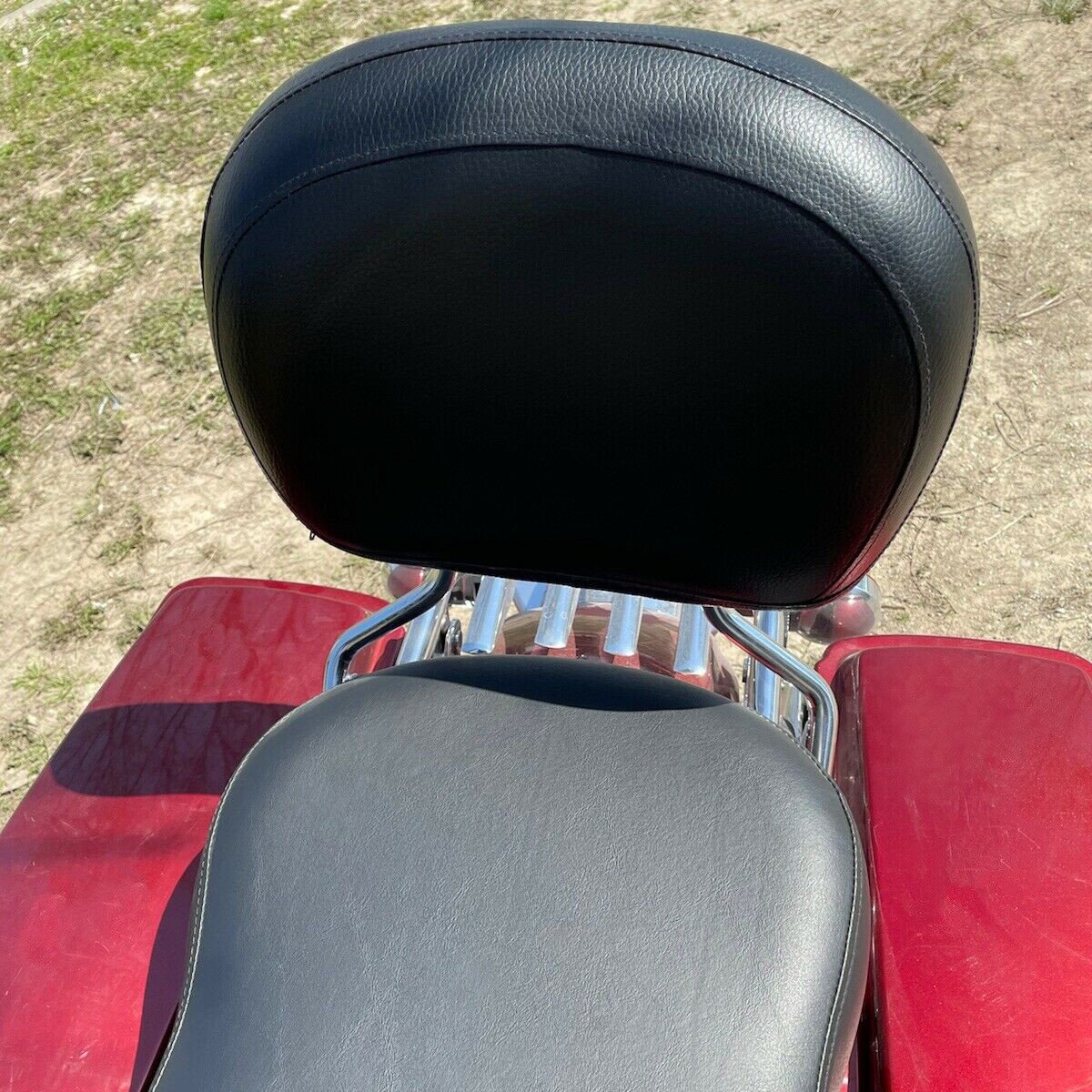 Backrest Sissy Bar Stealth Rack For 09-24 Harley Touring Road King Street Glide