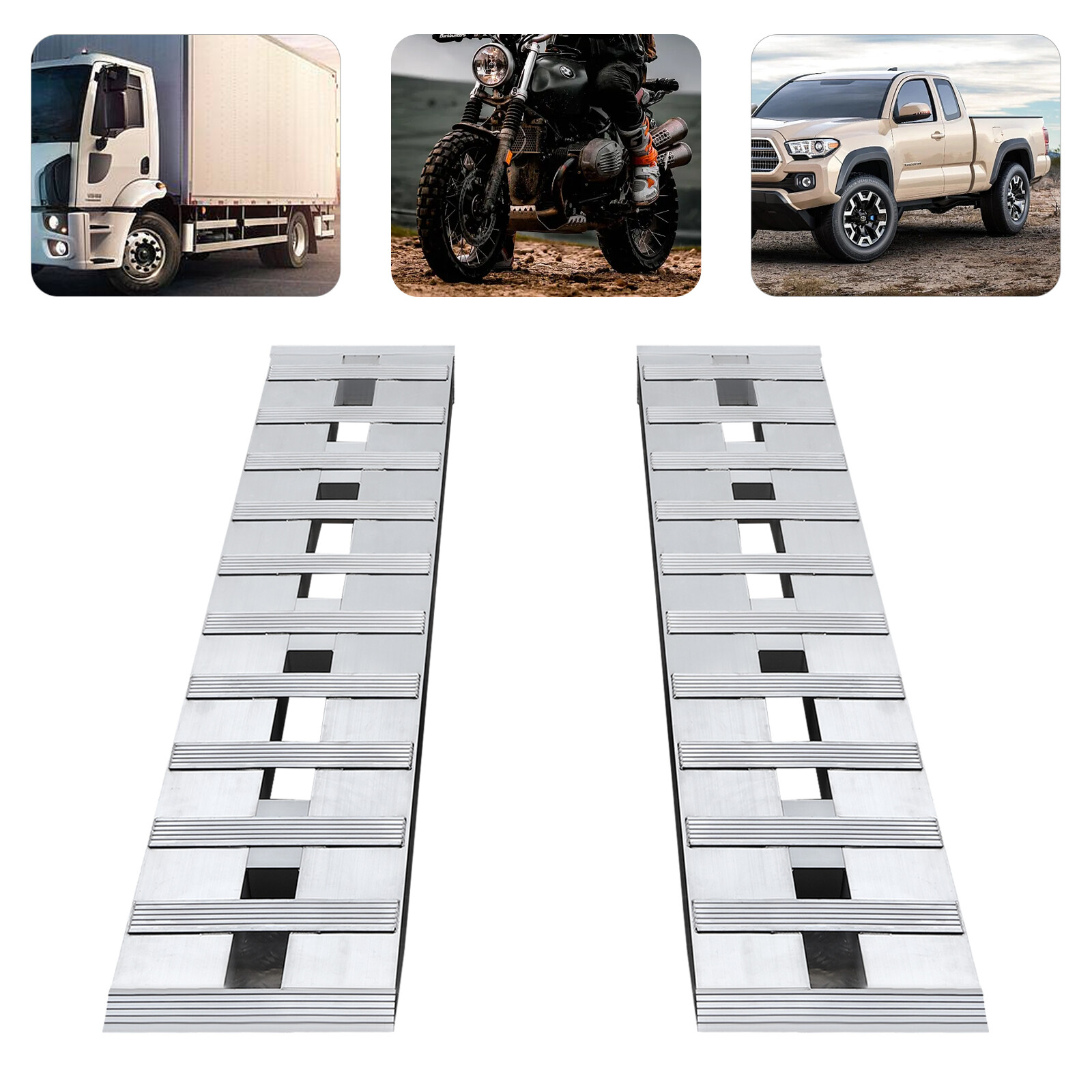 Truck Car Auto Trailer Ramps Universal Hook Aluminum Loading Ramps 2.72t/6000lbs