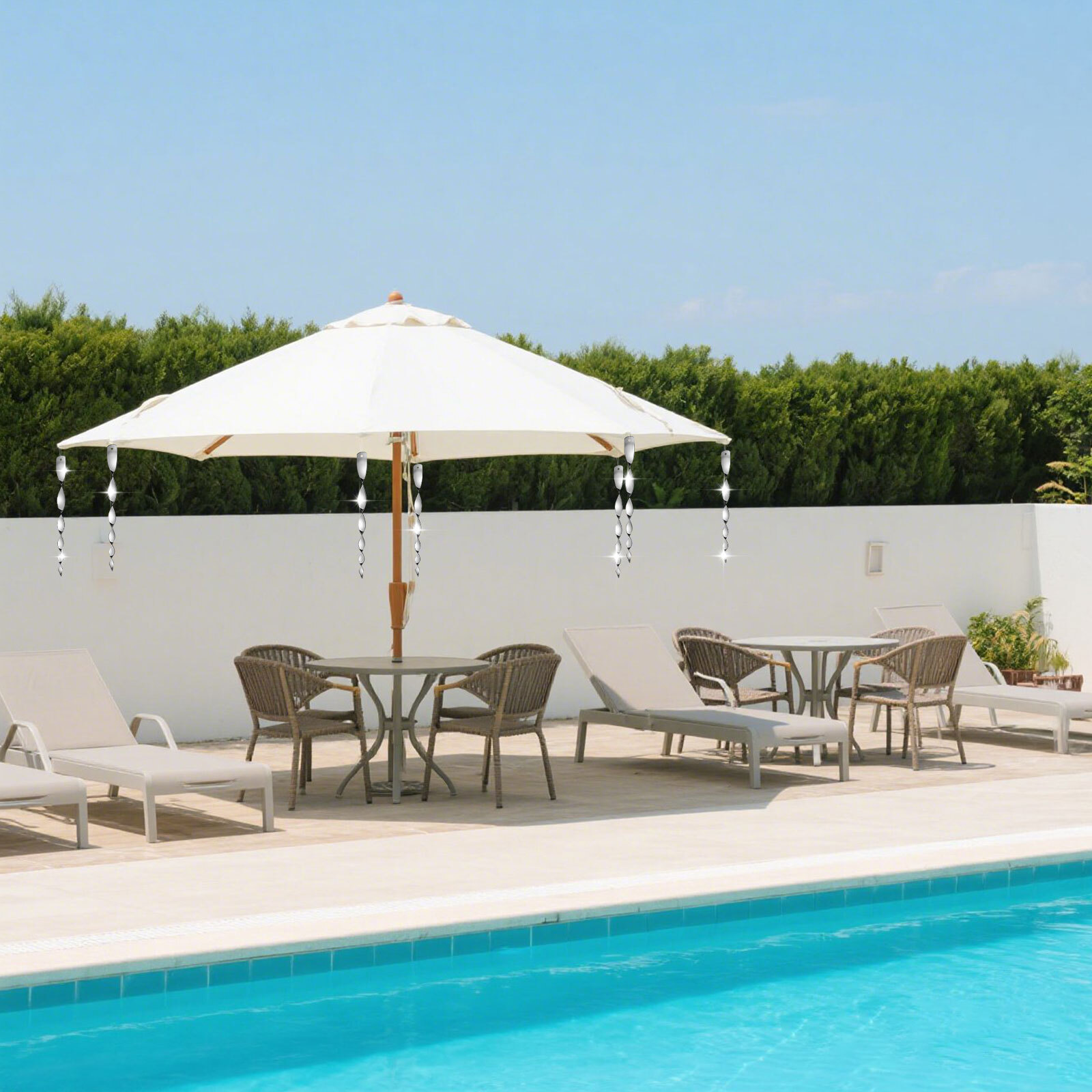 20PCS 11.4" Bird Repellent Reflective Scare Rods Spiral Deterrent Control Device