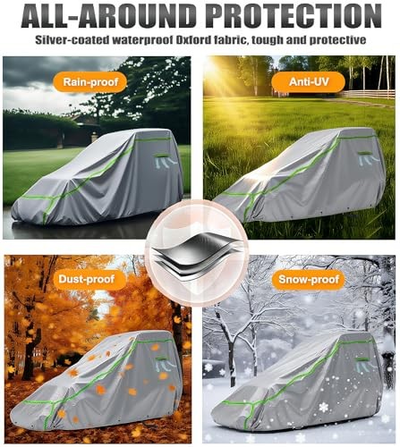 Open Cab Skid Steer Cover Compatible with Bobcat, Kubota, Gray Compact Cab-less