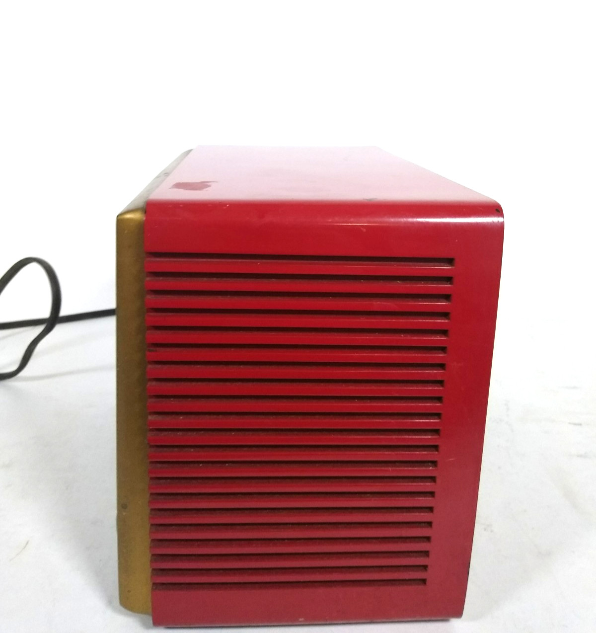 Vintage Sylvania model 543 clock radio, MCM, Dragoon Red, Project, For Parts