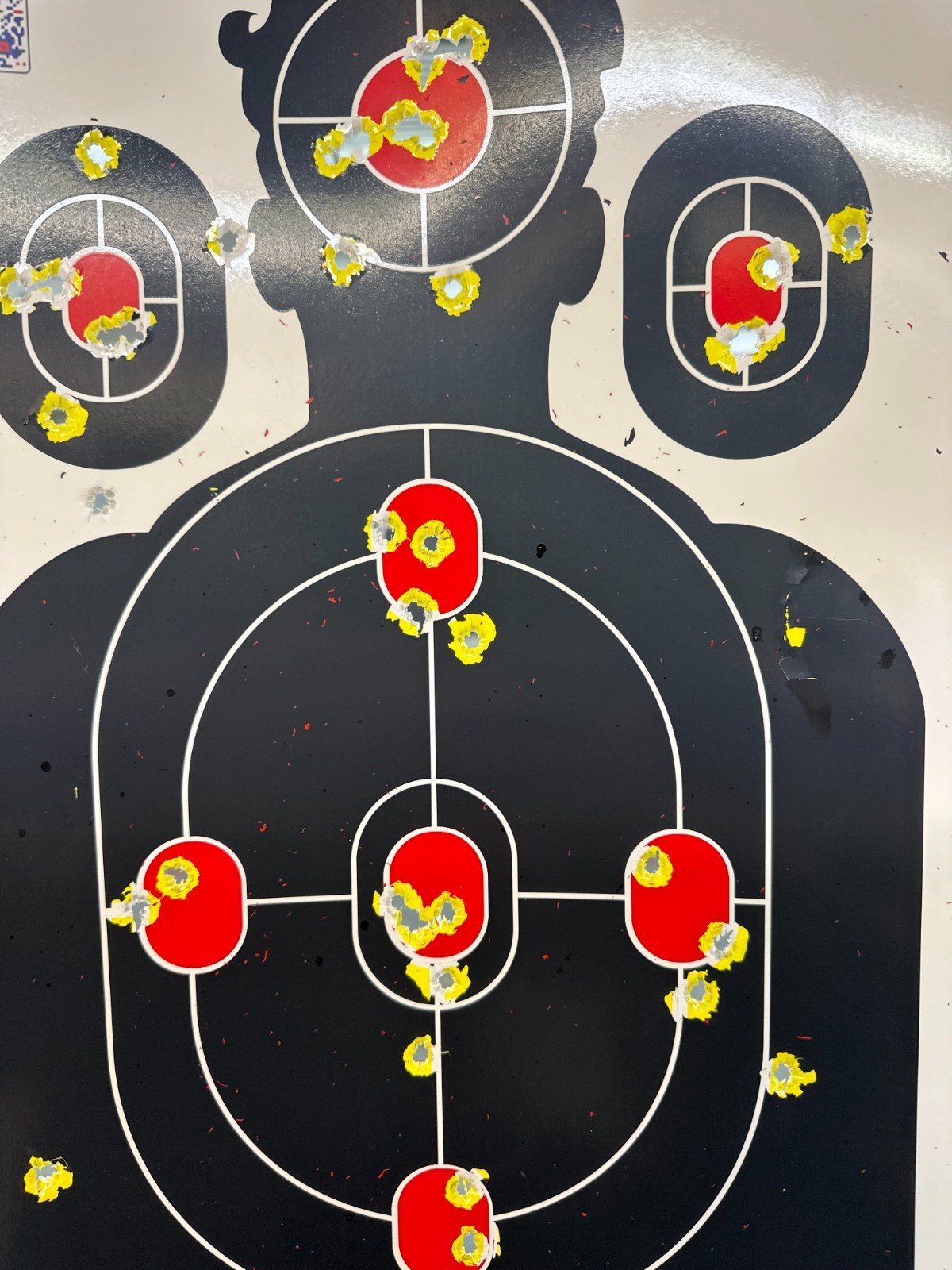 Splatter Target, Reactive Silhouette Impact Target, M 12x18" 10 Pk