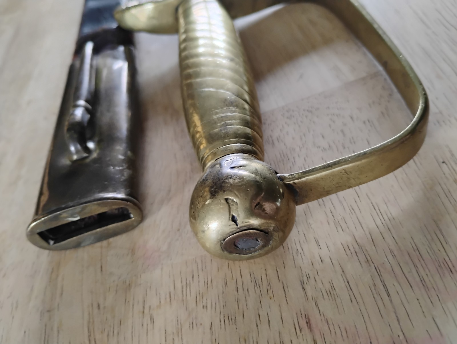 GERMAN SWORD RARE POLICE BRIQUET SHORT SWORD w/SCABBARD ARGENTINA CONTRACT