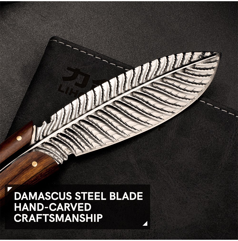 Damascus Steel Fixed Blade Knife Collectible Knives Fixed Blade Knife Full Tang