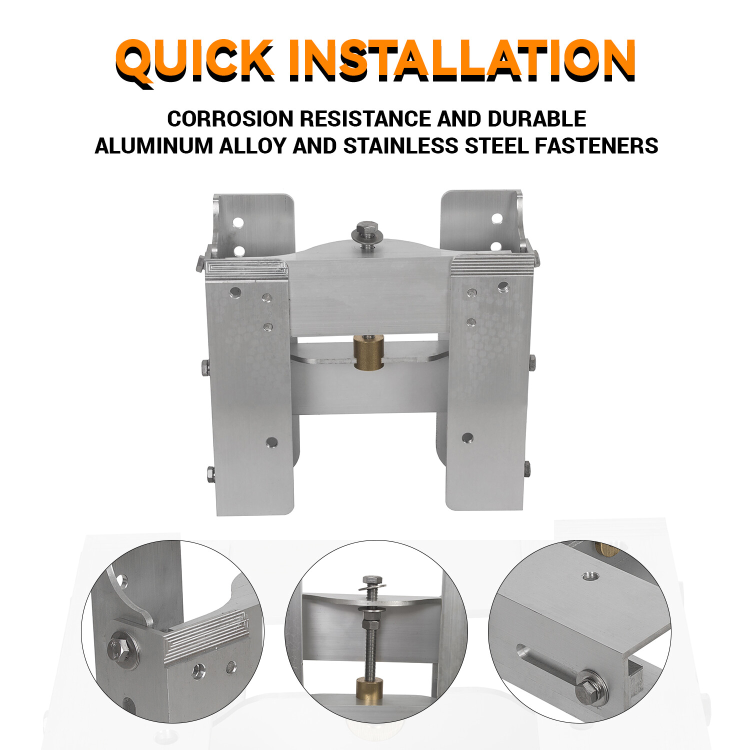 Adjustable 4'' Outboard Boat Aluminum Jack Plate Tool Silver