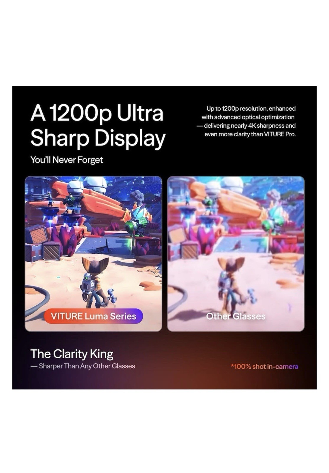 NEW VITURE Luma Pro XR Glasses - 152" 1200p Ultra Sharp - FREE SHIPPING