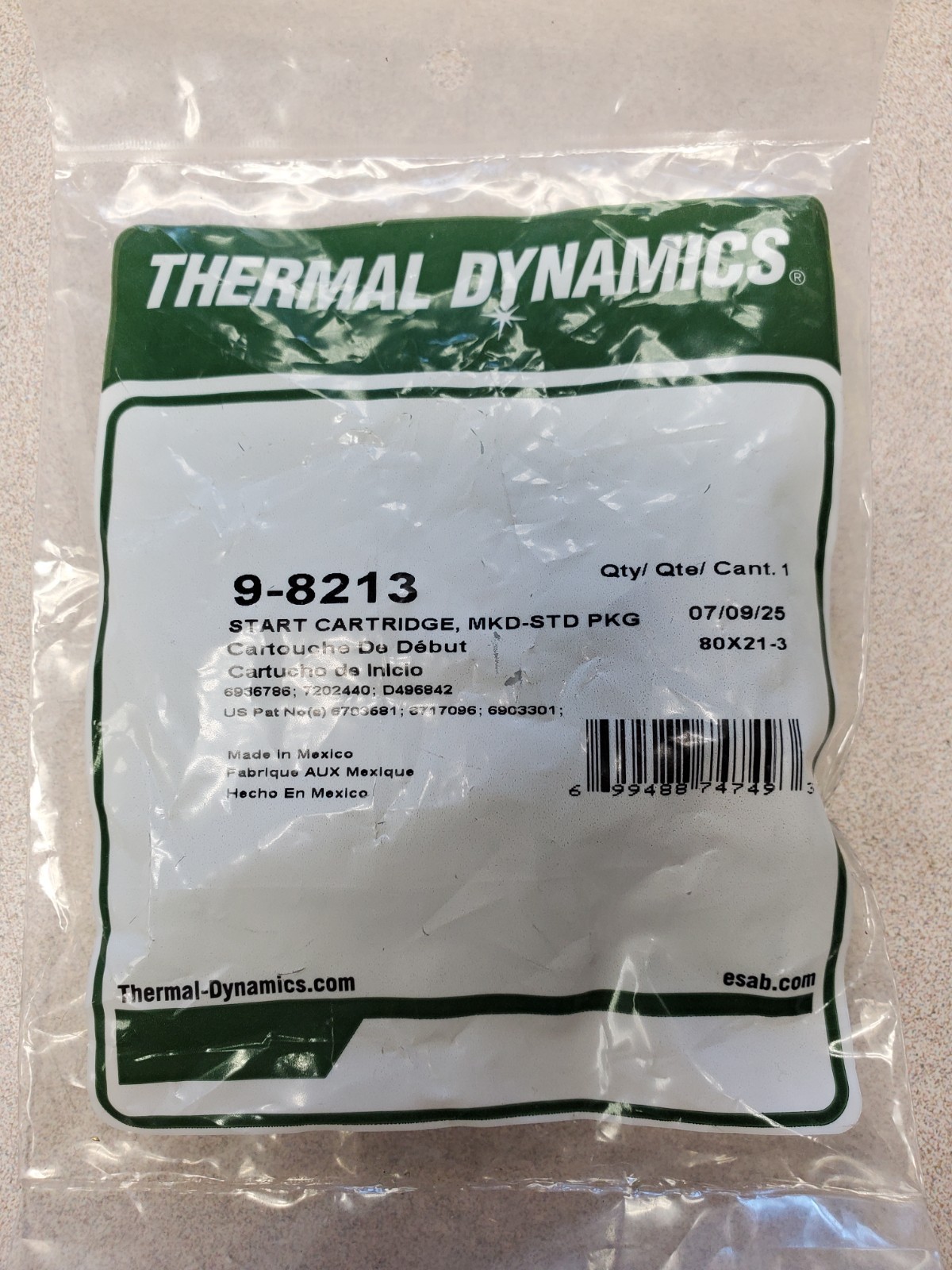 Thermal Dynamics Plasma Start Cartridge 9-8213