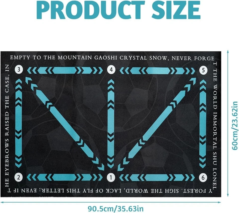 Soccer Training Mat, Non-Slip Silent Football Footstep Training Mat for Soccer