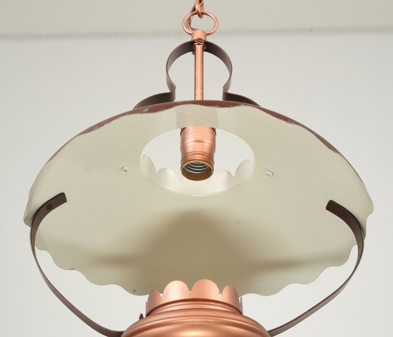 Vintage Copper Plated Steel Rustic Pendant Light