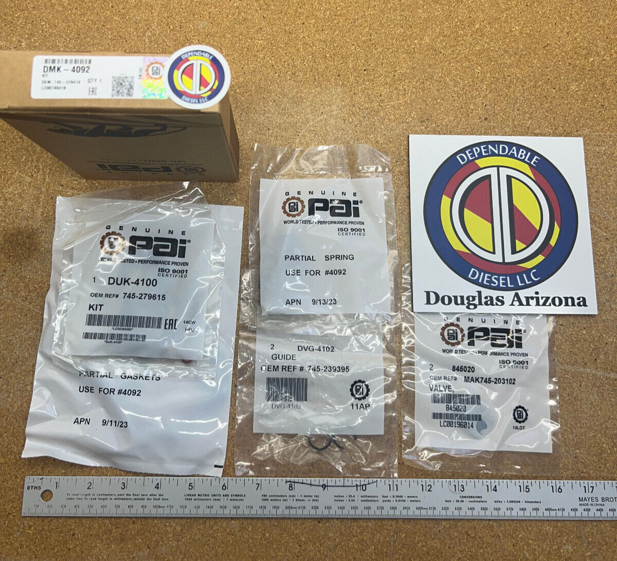 Air Compressor Maint. Kit for Tu-Flo 400. PAI# DMK-4092 Ref. # 229416