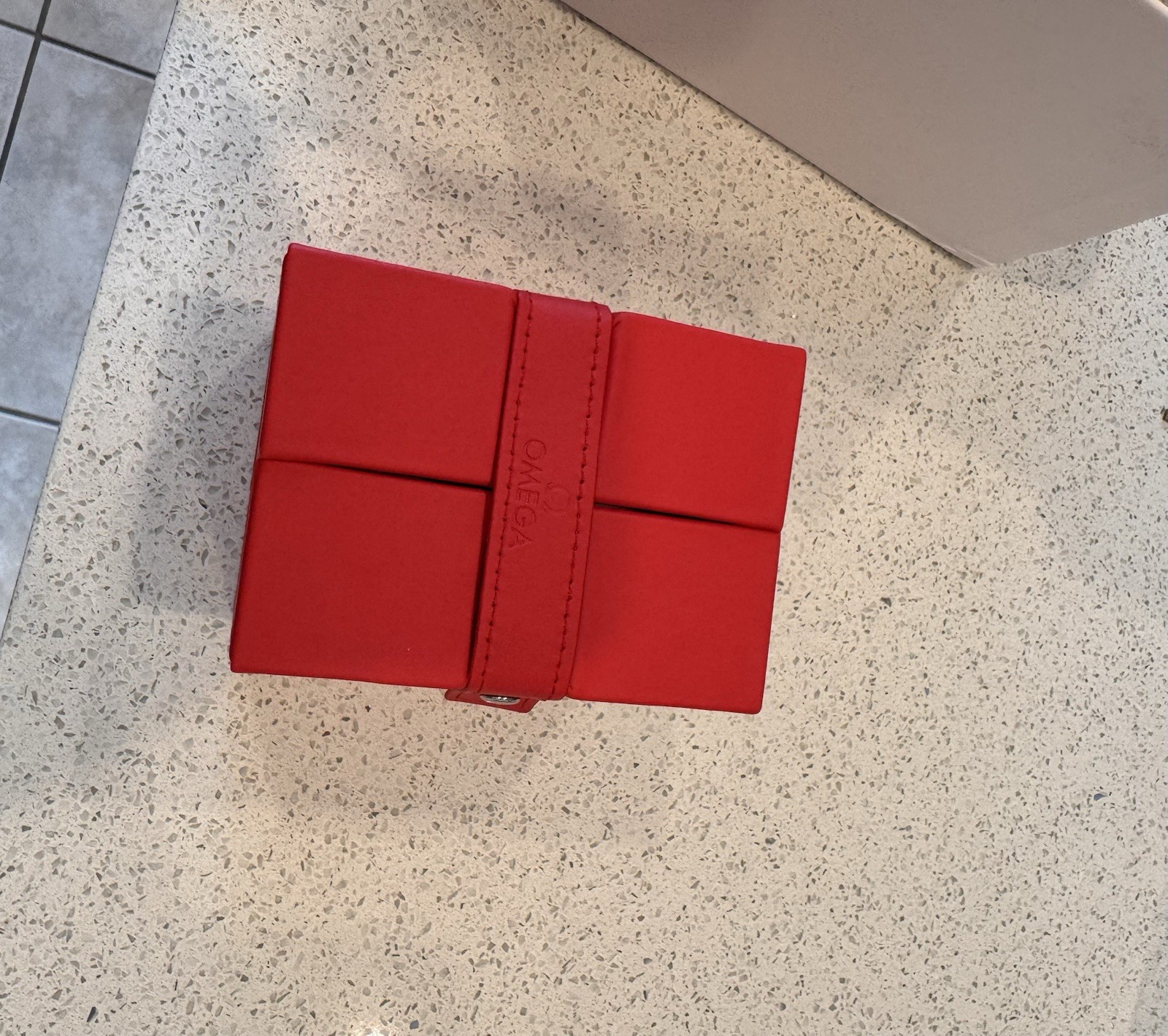 Omega Wooden Lux Watch Box Replacement Manual And Red Travel Case Fast Ship